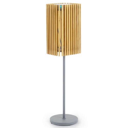 Lampada da terra - Solare  - Unopiù - in alluminio / in teak / contemporanea