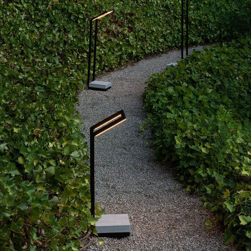 Lampada da pavimento - Tratto - Unopiù - in ferro galvanizzato / contemporanea / con cavo