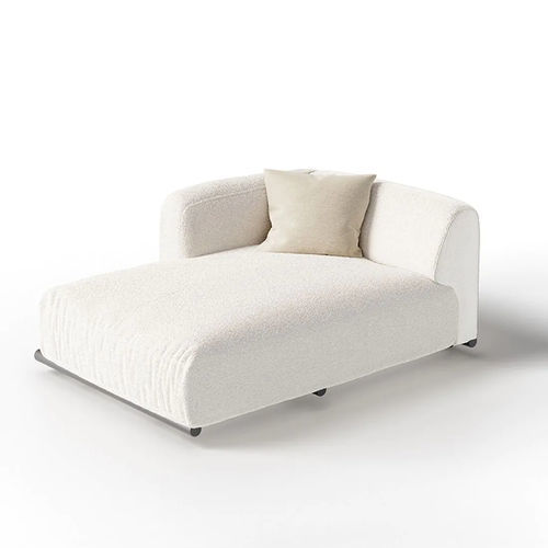Dormeuse contemporanea - Davos - Unopiù - in tessuto / in alluminio / con supporto in alluminio