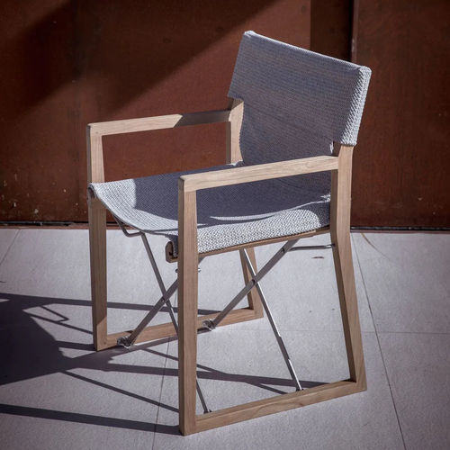 Sedia contemporanea - Cosette - Unopiù - da esterno / in tessuto / in teak
