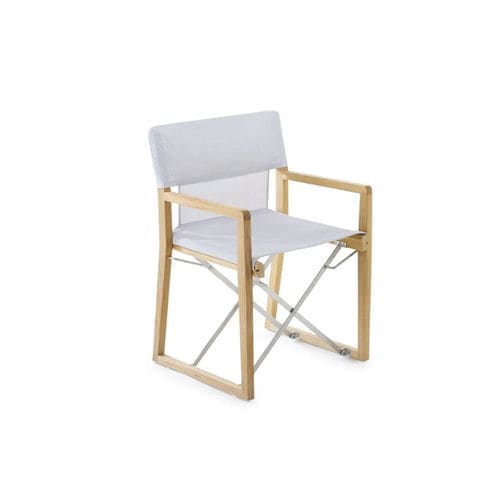 Sedia contemporanea - Cosette - Unopiù - da esterno / in tessuto / in teak