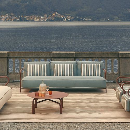 Divano contemporaneo - SALÒ - Unopiù - da esterno / in tessuto / per cuscini