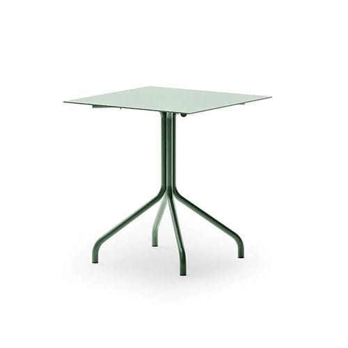 Tavolo da bistrot contemporaneo - SALÒ - Unopiù - in alluminio / in gres porcellanato / con supporto in alluminio