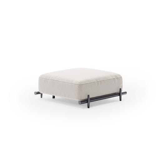 Pouf contemporaneo - DAVOS  - Unopiù - in alluminio / in tessuto acrilico / rettangolare