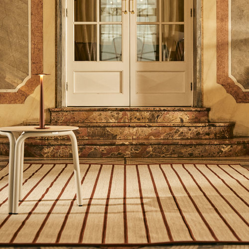 Tappeto contemporaneo - TROPEA - Unopiù - a righe / in terracotta / rettangolare