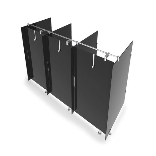 Cabina per bagni pubblici in vetro - CABINE DOUCHE EN VERRE NOIR - GEKIPS - per doccia / per edifici pubblici