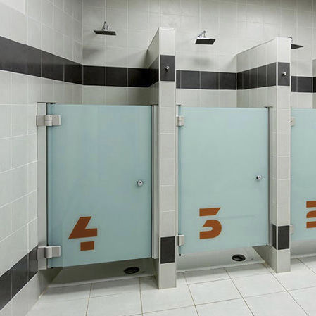 Box doccia in vetro - PRVEB - GEKIPS - con sportello battente / rettangolare / per bagno pubblico
