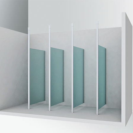 Parete fissa - PBOX 125 - GEKIPS - in vetro / per sanitari