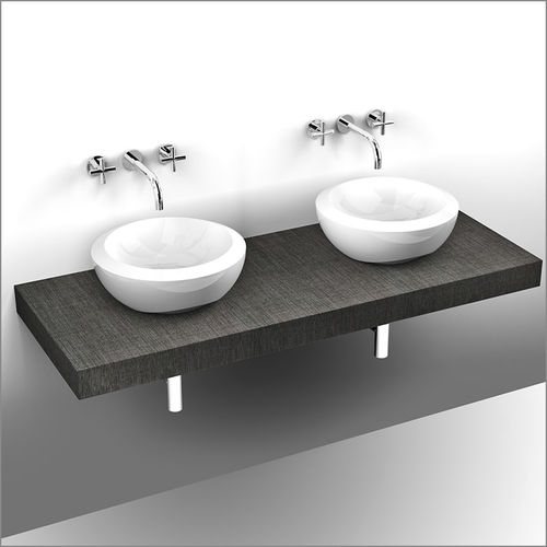Piano lavabo doppio - ACC SINK - GEKIPS - in legno / ad uso professionale