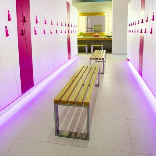 Panca contemporanea - PANKA : PSD120-180 - GEKIPS - in frassino / in acciaio con rivestimento a polvere / per edifici pubblici