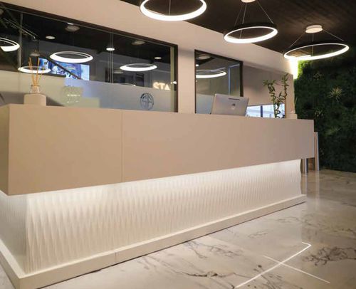 Banco reception d'angolo - ALPHA - GEKIPS - a L / modulare / a U