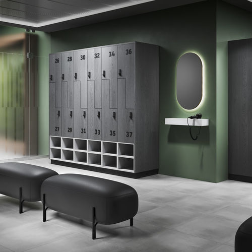 Armadietto spogliatoio in melaminico - PEOPLE - GEKIPS - RFID / a combinazione / a scheda