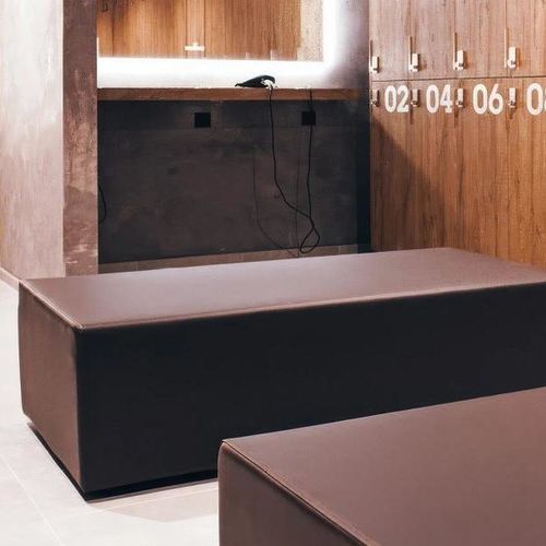 Panca contemporanea - COMBO - GEKIPS - in ecopelle / con schienale / senza schienale