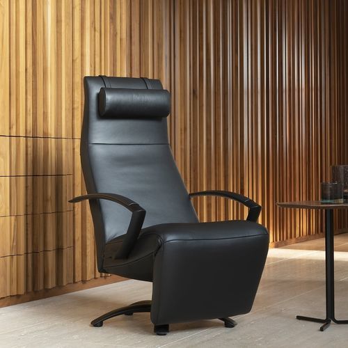 Poltrona relax contemporanea - BRAINBUILDER - JORI - in pelle / in tessuto / con poggiapiedi