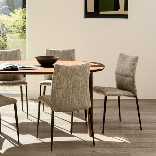 Sedia da pranzo contemporanea - OSCARINI - JORI - da interno / in tessuto / in pelle
