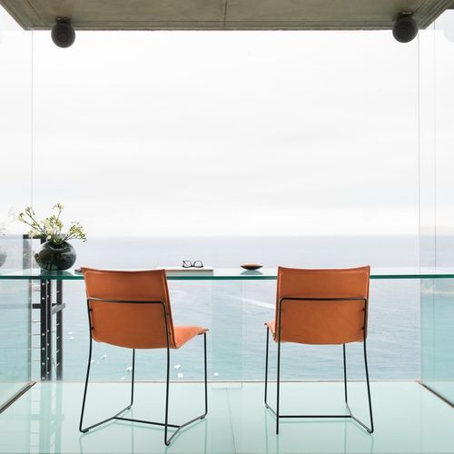 Sedia da pranzo contemporanea - PIURO - JORI - da interno / in tessuto / in pelle