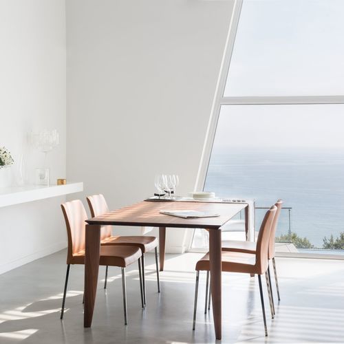 Sedia da pranzo contemporanea - PERLA - JORI - da interno / in tessuto / in pelle