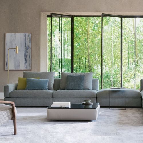 Tavolino basso contemporaneo - TIGRA DIVANBASE - JORI - in vetro / in rovere / in noce