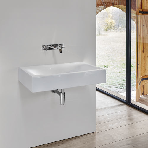 Lavabo sospeso - BetteLux - Bette GmbH & Co. KG - in metallo smaltato / rettangolare / senza foro