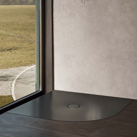 Piatto doccia d'angolo - BetteFloor Corner - Bette GmbH & Co. KG - da appoggio / in titanio / antiscivolo