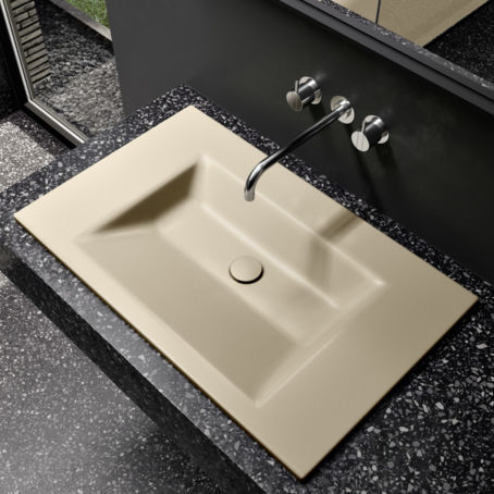 Lavabo da incasso - BetteAqua - Bette GmbH & Co. KG - in ceramica / quadrato / senza foro