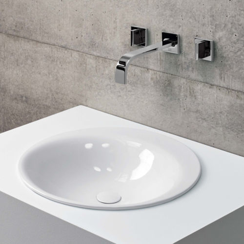 Lavabo da incasso - BetteLux Oval - Bette GmbH & Co. KG - in ceramica / ovale / senza foro