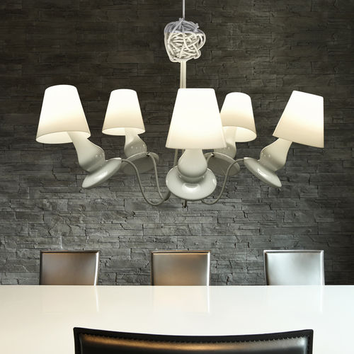 Lampadario design originale - FLAPFLAP - next - in acciaio / in PC / LED