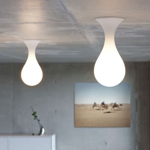 Plafoniera design originale - LIQUID LIGHT: DROP_1 SMALL - next - in polietilene / alogena / da interno