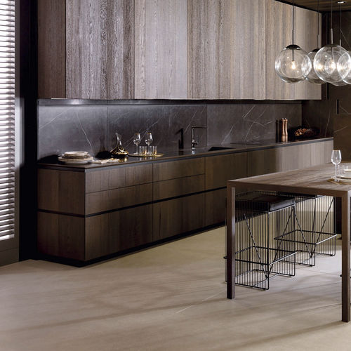 Cucina contemporanea - E9.30 PREMIUM - GAMADECOR – PORCELANOSA Grupo - in rovere / in agglomerato / in acciaio