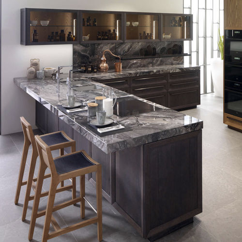 Cucina contemporanea - E6.40 - GAMADECOR – PORCELANOSA Grupo - impiallacciata in legno / in marmo / a L