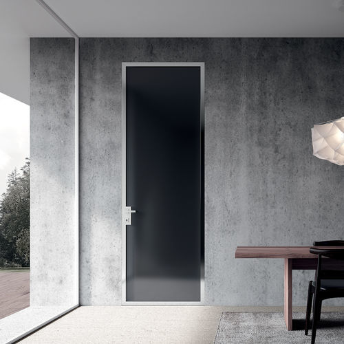 Porta da interno - SEGNO - Movi - in legno / battente / contemporanea