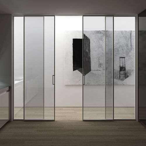 Porta da interno - MODO - Movi - in alluminio anodizzato / scorrevole / contemporanea