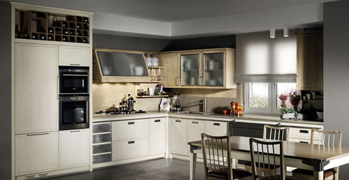 Cucina contemporanea - INDUSTRIAL CHIC - L'OTTOCENTO - in frassino / a L / con maniglia integrata