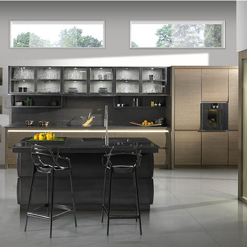Cucina contemporanea - CHRONOS - L'OTTOCENTO - impiallacciata in legno / in legno massiccio / con isola