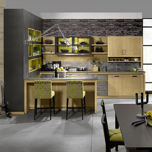 Cucina contemporanea - INDUSTRIAL CHIC - L'OTTOCENTO - in frassino / con isola / con maniglia integrata