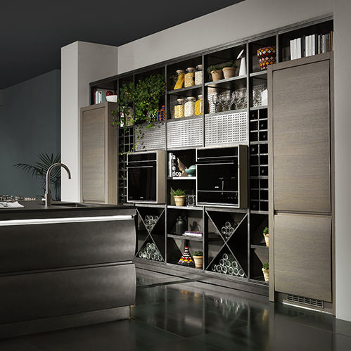 Scaffale contemporaneo - CHRONOS - L'OTTOCENTO - in legno laccato / per cucina / con contenitore