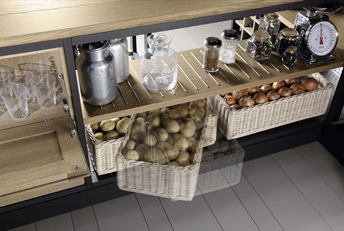 Scaffale contemporaneo - ROVERETTO - L'OTTOCENTO - in rovere / per cucina / con contenitore