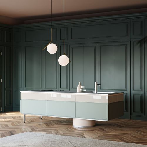 Cucina contemporanea - ARCHETIPO - L'OTTOCENTO - in legno / in vetro / con isola