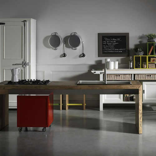 Piano di lavoro in legno massiccio - WORKSTATION - L'OTTOCENTO - da cucina