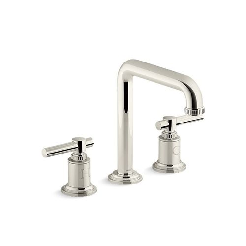 Miscelatore doppio comando per lavandino - P21247-LV-SN - KALLISTA - da parete / in ottone / da bagno