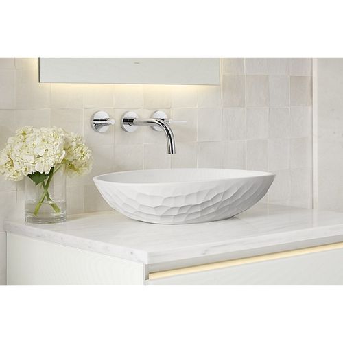 Lavabo da appoggio - P70368-00-HW1 - KALLISTA - in ceramica / finitura opaca / ovale