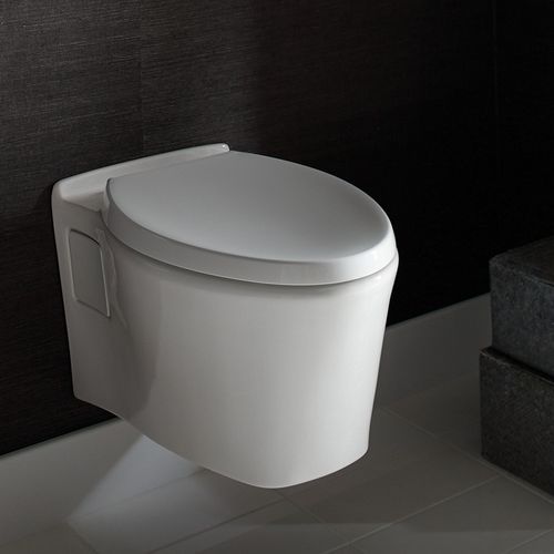 WC sospeso - P70360-00-0 - KALLISTA - in ceramica / ovale / moderno
