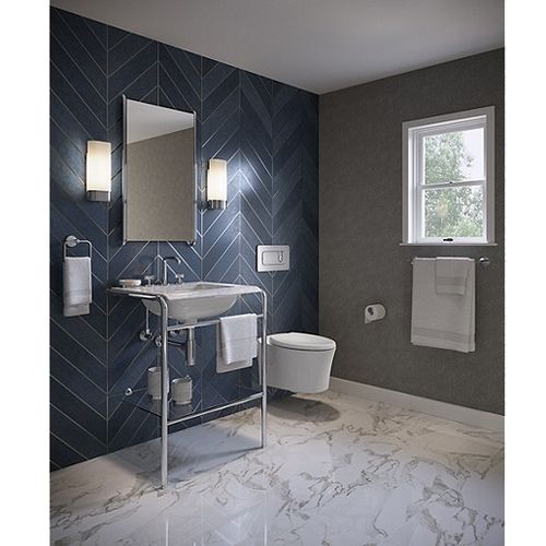 Consolle contemporanea - P46010-00-BL - KALLISTA - in marmo / rettangolare / per uso residenziale