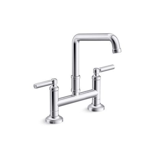 Miscelatore doppio comando da appoggio - QUINCY&trade; - KALLISTA - in ottone / da cucina / 2 fori