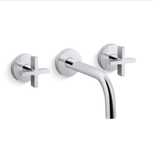 Miscelatore doppio comando da parete - ONE&trade; - KALLISTA - in ottone / da interno / 3 fori
