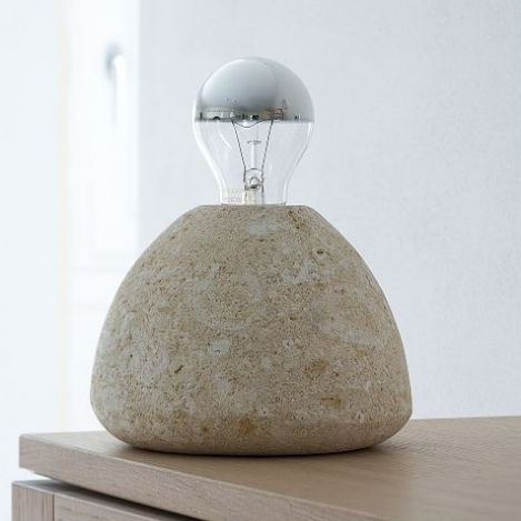 Lampada da tavolo - Bulb - stonebreakers - in pietra / contemporanea / senza fili