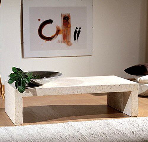 Tavolino basso contemporaneo - Taj - stonebreakers - in pietra / con supporto in pietra / rettangolare