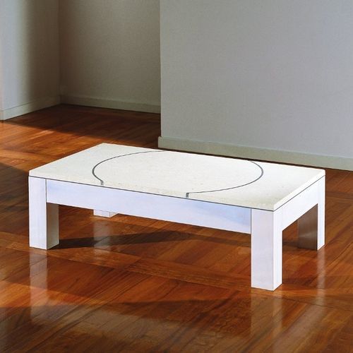 Tavolino basso contemporaneo - Didò  - stonebreakers - in pietra / con supporto in legno / rettangolare