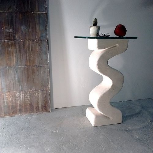 Piedistallo contemporaneo - Flex  - stonebreakers - in vetro / con supporto in pietra / quadrato