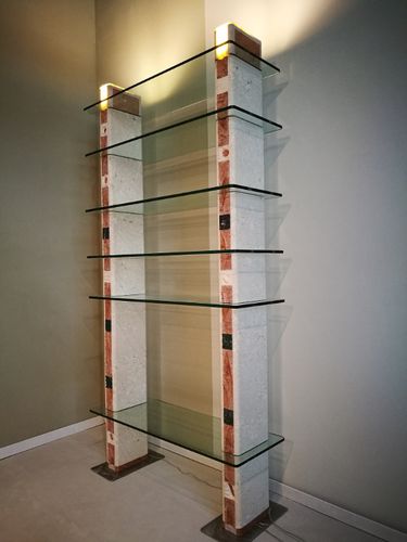 Scaffale contemporaneo - Atalanta - stonebreakers - in vetro / in pietra / in marmo
